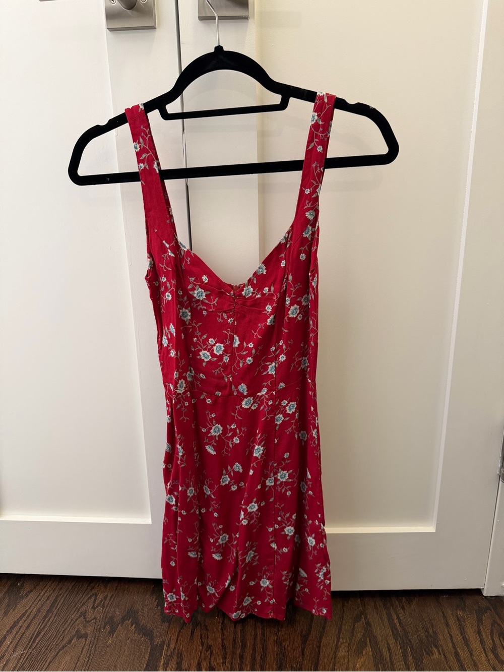 Iconic Reformation Red Floral Midi Dress